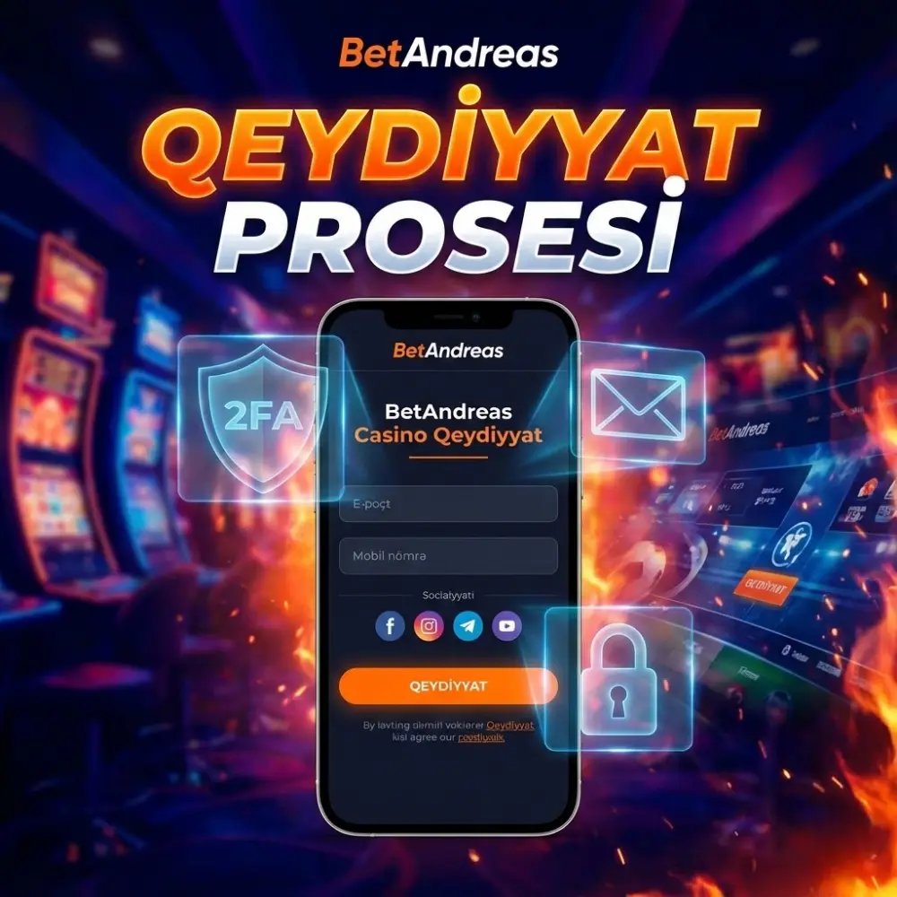 BetAndreas Casino Qeydiyyat Prosesi